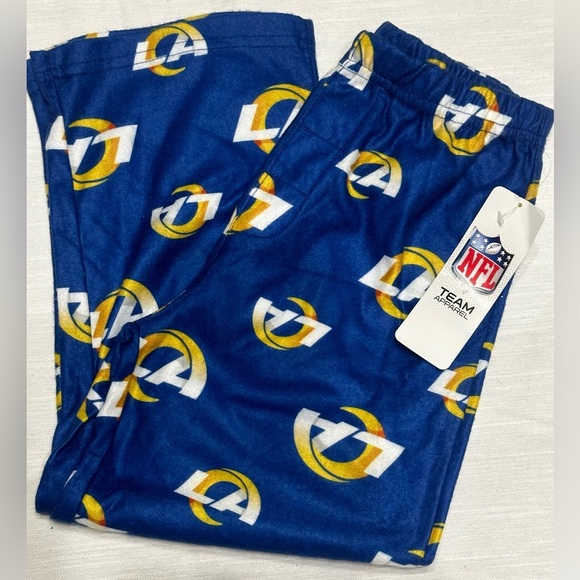 NFL Football LA Rams Sleep Pants Youth Size XS Blue w/Rams Logo Kids Pants, NWT - Picture 3 of 7